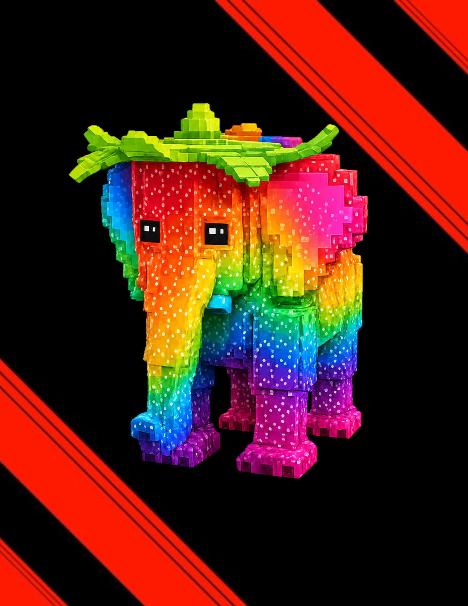 Rainbow Strawberry Elephant